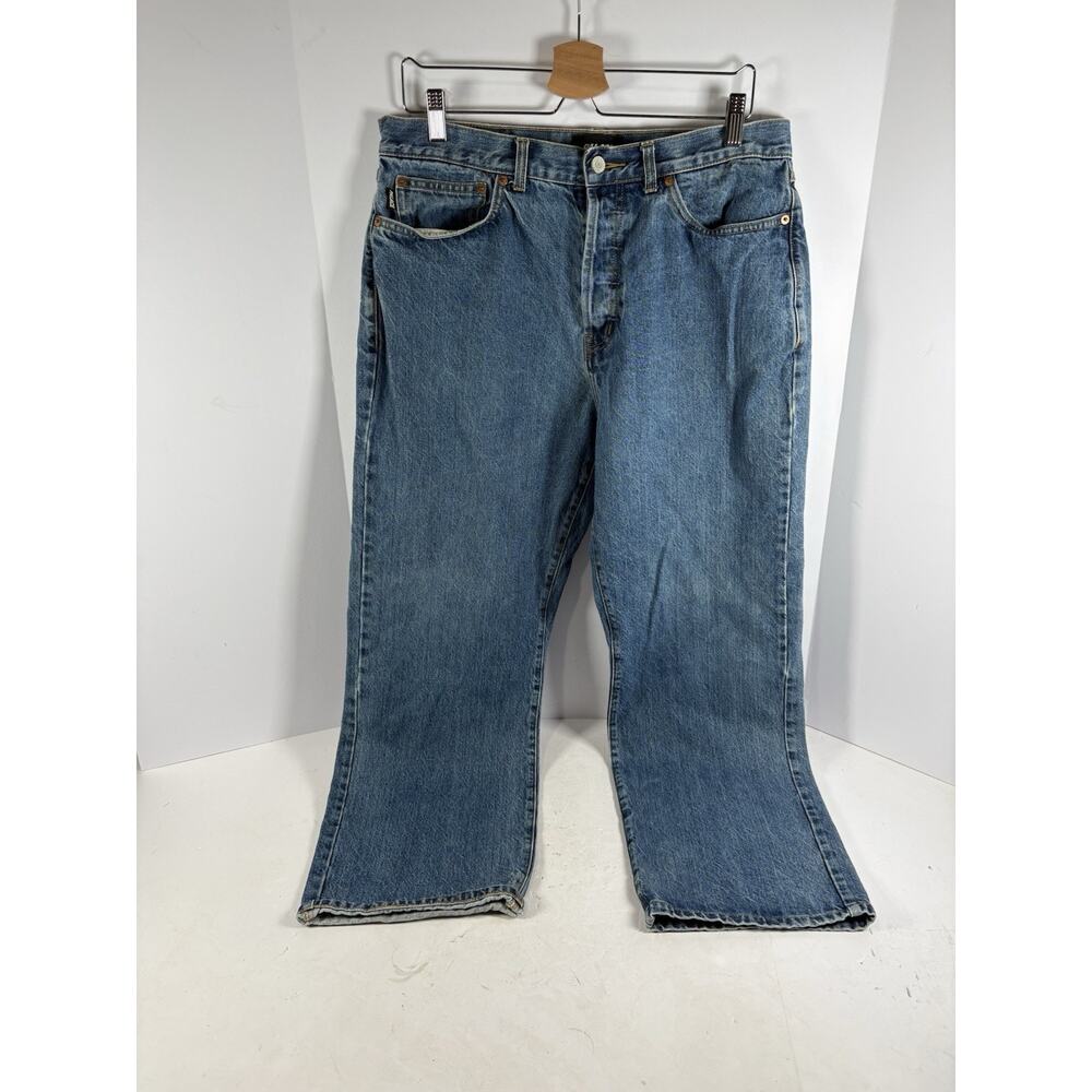 Palace Mens 34 Bootcut Jeans Light Wash Denim Y2K Skater Style